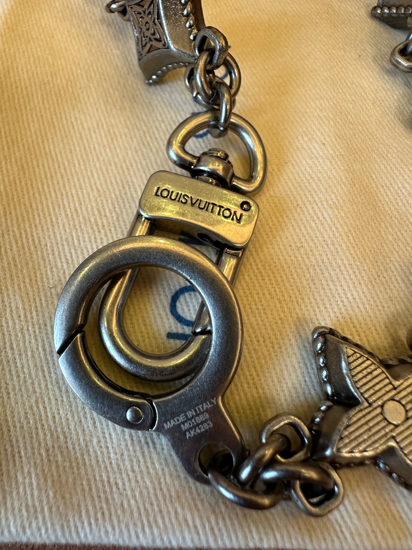 Louis Vuitton Monogram Chain Belt Clip Key Holder – Antique Silver Finish
