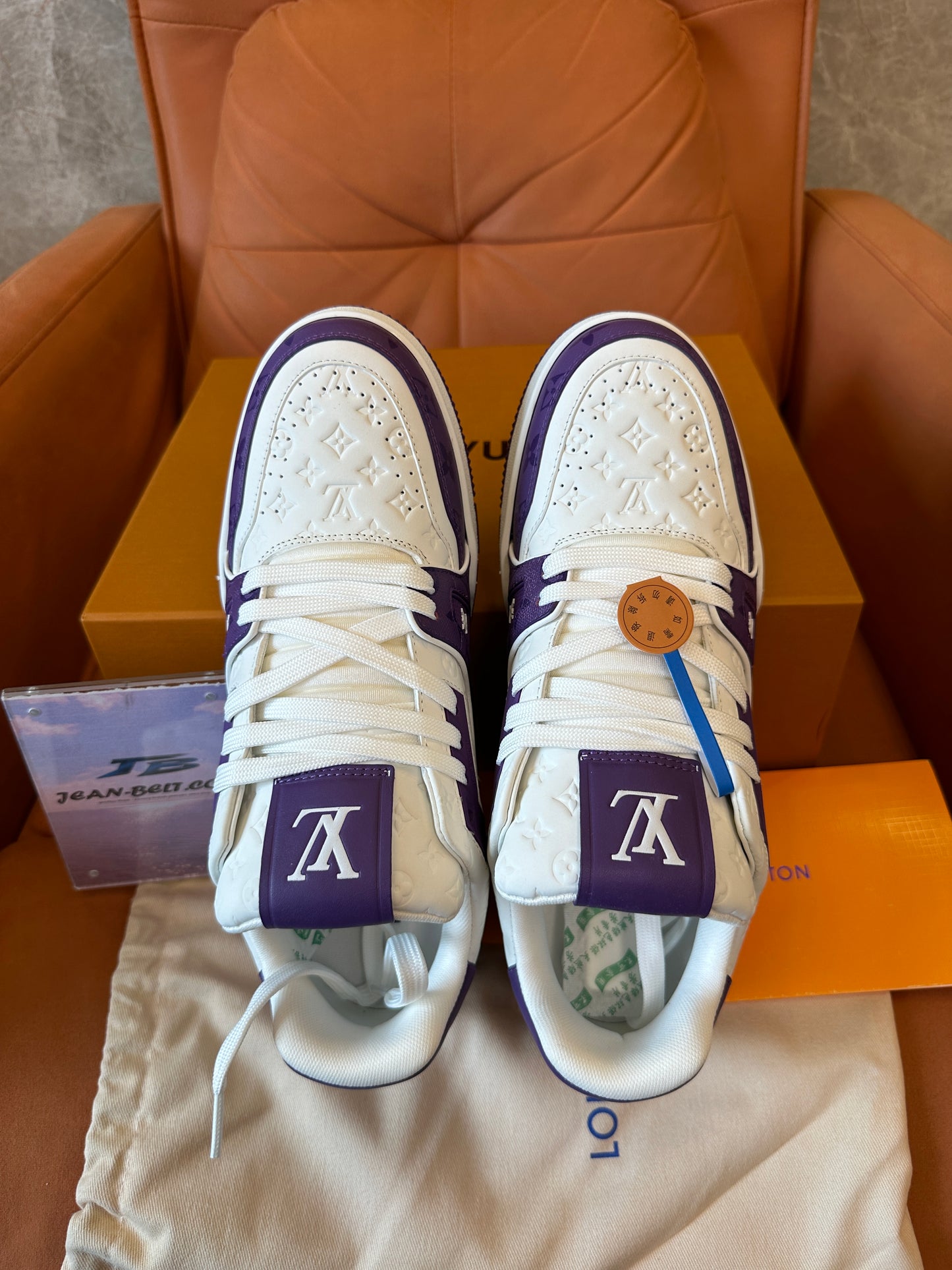 Louis Vuitton LV Trainer Sneaker Purple Monogram Leather