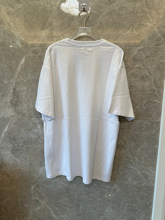 Rhude Sunset Gas Logo T-shirt – White Cotton Tee with Retro Print