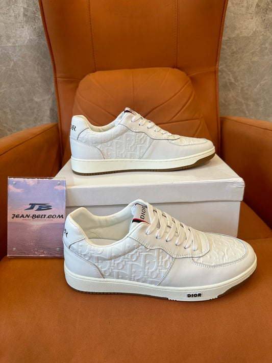 Christian Dior B27 Low-Top Sneakers White Leather Dior Oblique Embossed