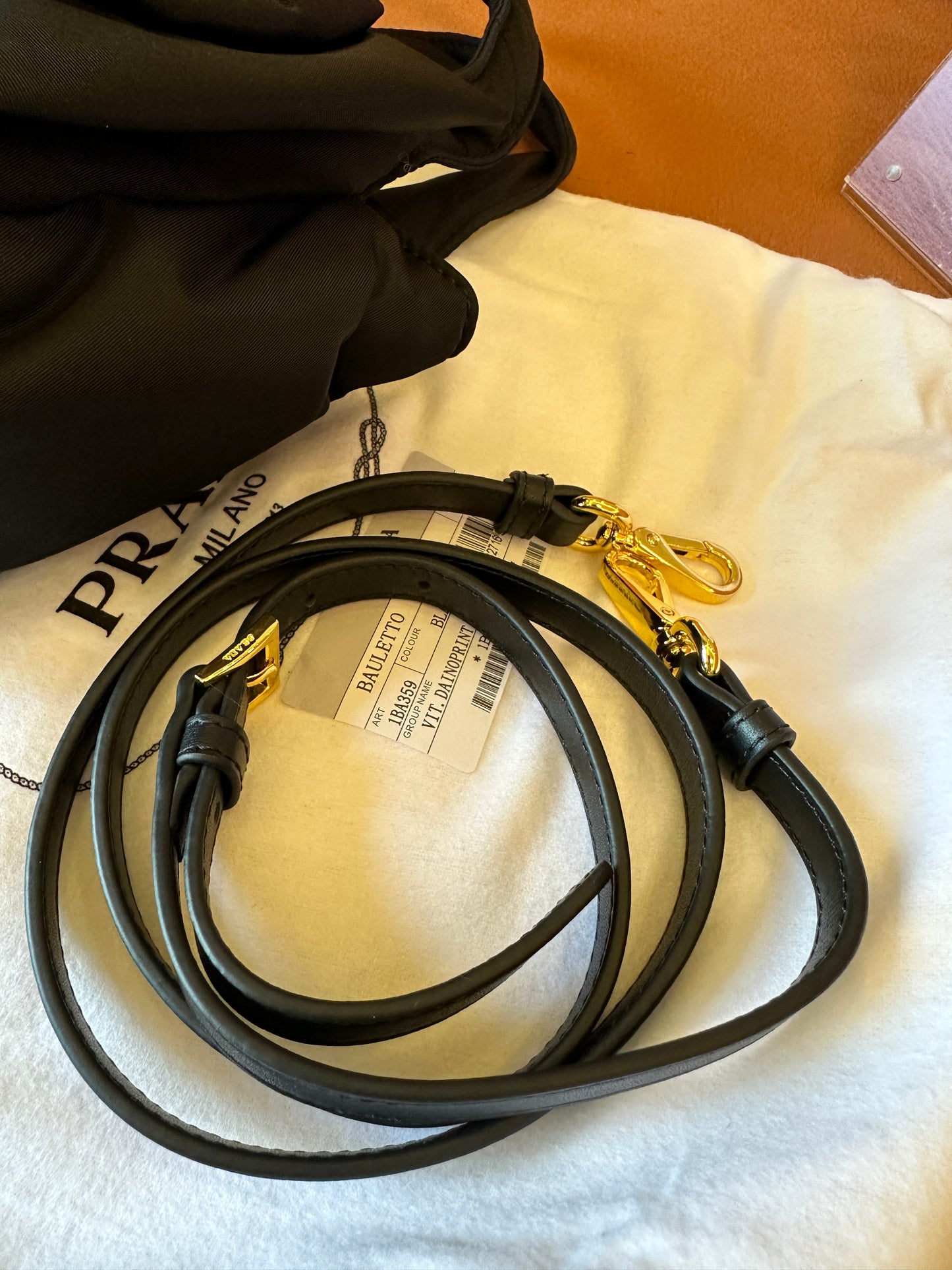 Prada Bow Black Nylon Mini Tote Bag