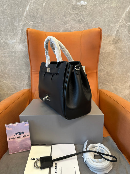 Balenciaga Bel Air Large Leather Tote Bag Black