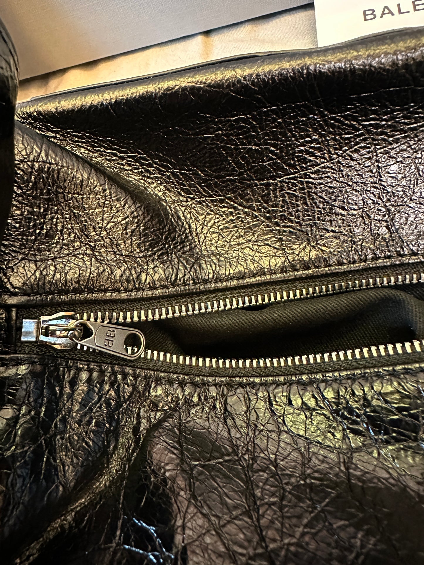 Balenciaga Le Cagole Black Leather Shoulder Bag