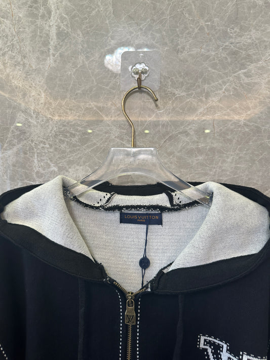 Louis Vuitton LV Monogram Sleeve Zip Hoodie