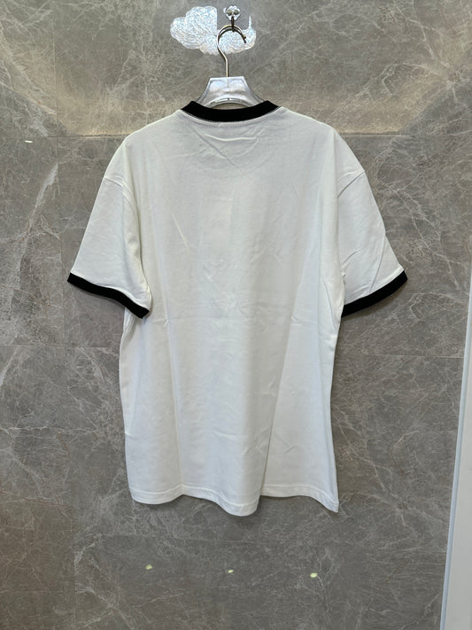Christian Dior Paris logo contrast trim t-shirt