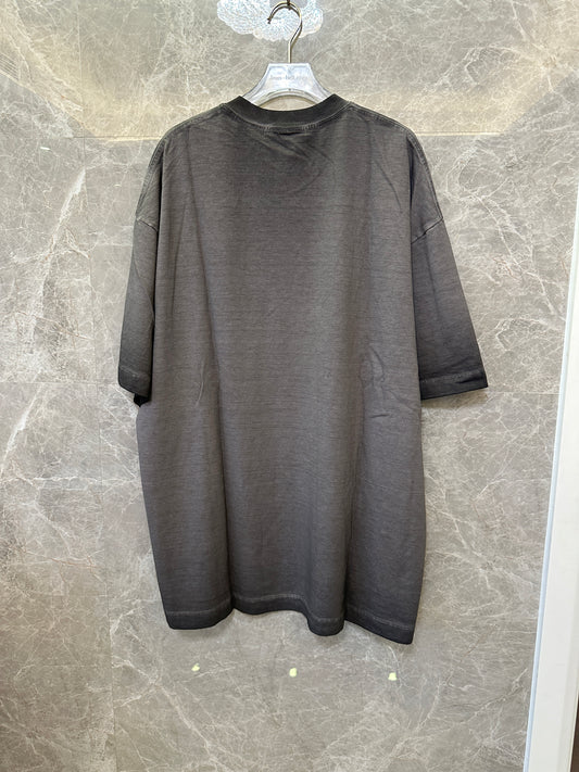 Acne Studios Distressed Logo T-shirt in Faded Black