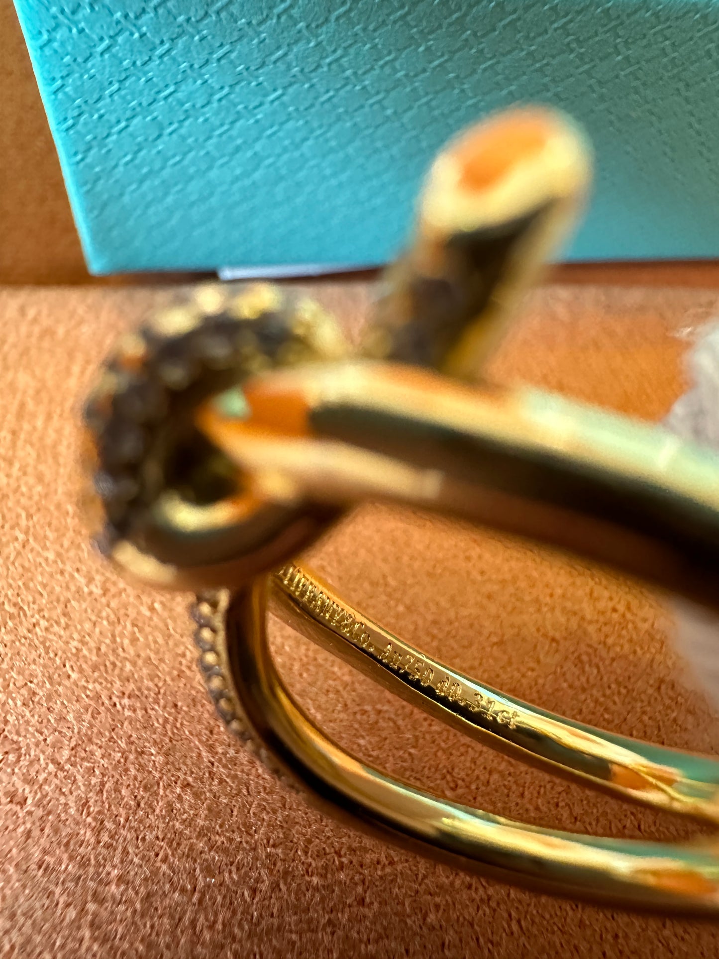 Tiffany & Co. Gold Knot Ring with Crystal Detail