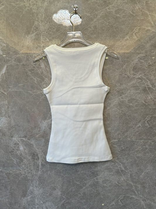 Loewe Anagram Embroidered Ribbed Tank Top