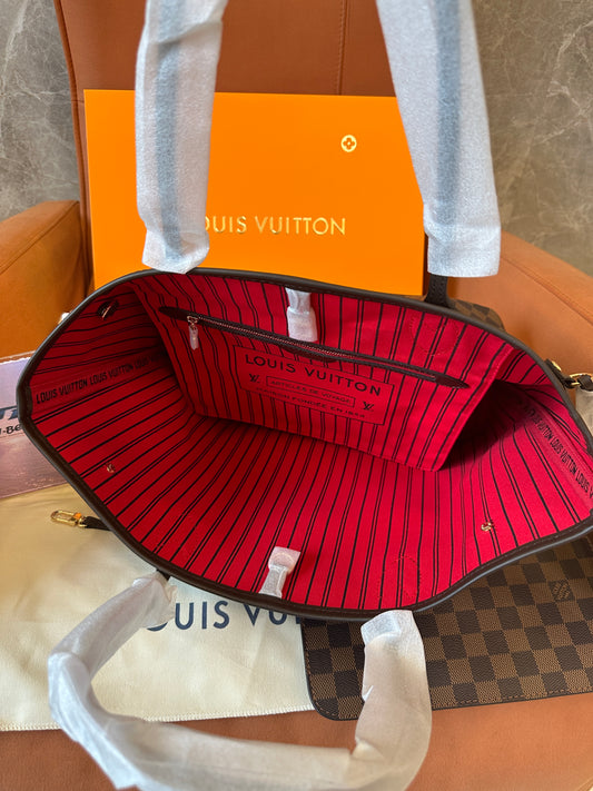Louis Vuitton Neverfull MM Damier Ebene Tote Bag