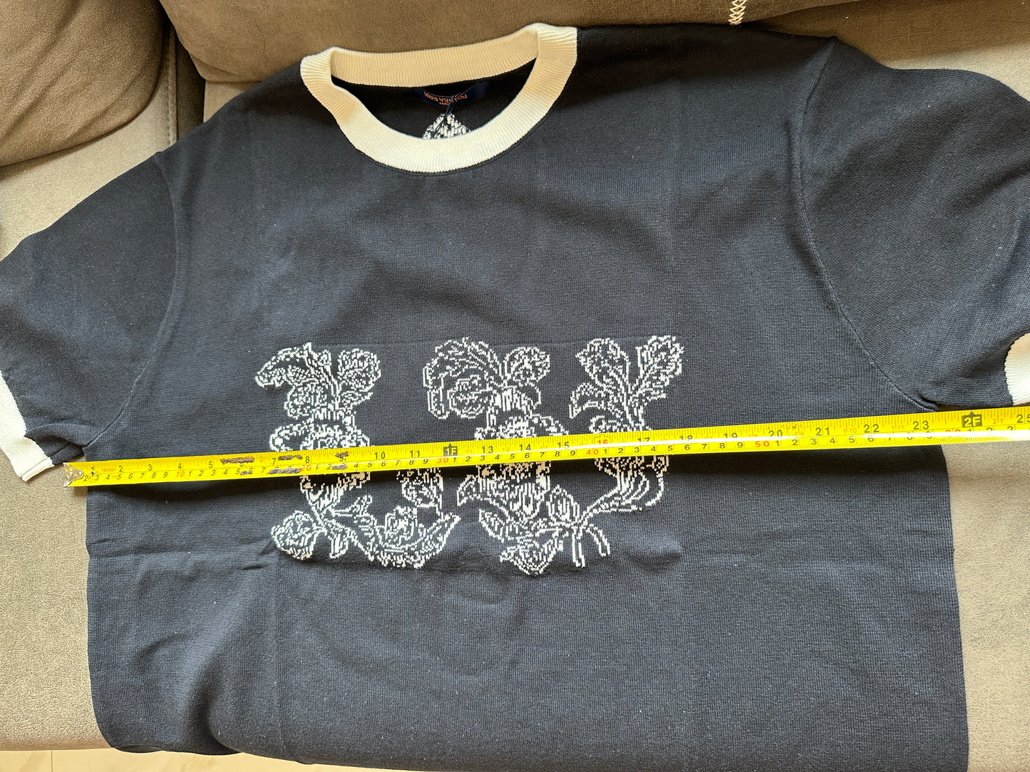 Louis Vuitton Floral Embroidered Knit T-shirt