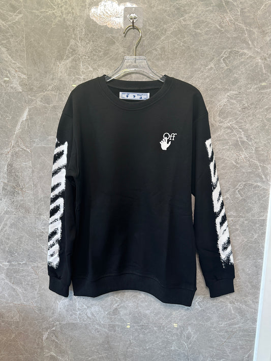 Off-White Spray Arrow Black Crewneck Sweatshirt