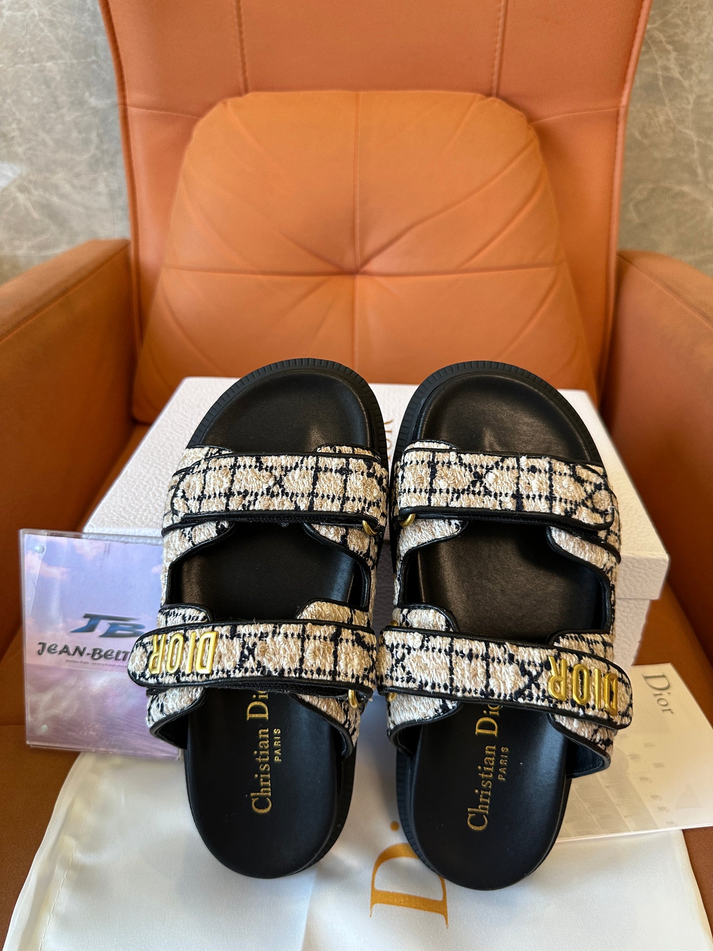 Christian Dior Dway Tweed Sandals