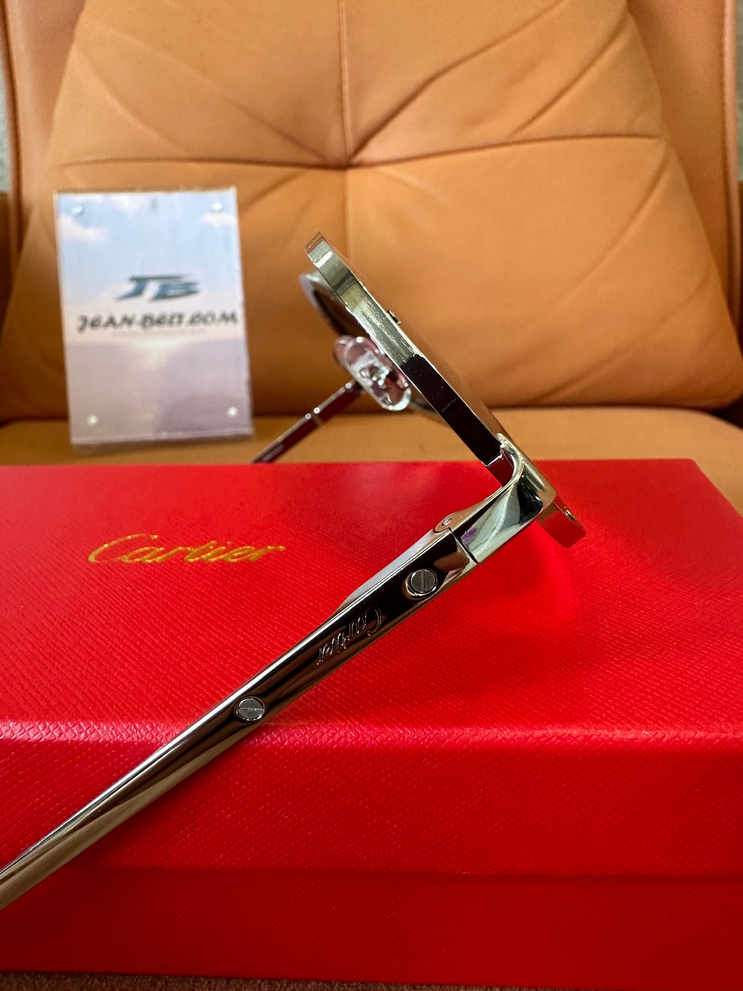 Cartier Full-Rim Metal Aviator Sunglasses