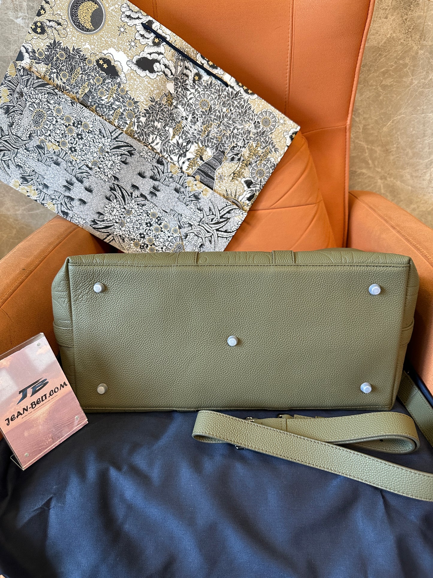 Dior Embossed Calfskin Travel Tote Bag