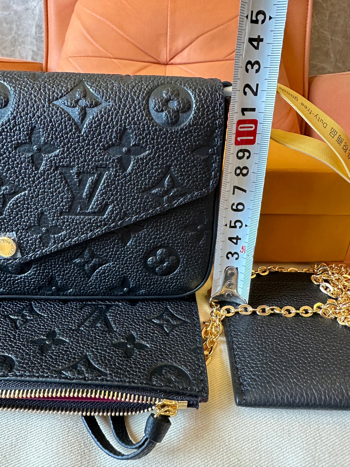 Louis Vuitton Black Monogram Chain Wallet