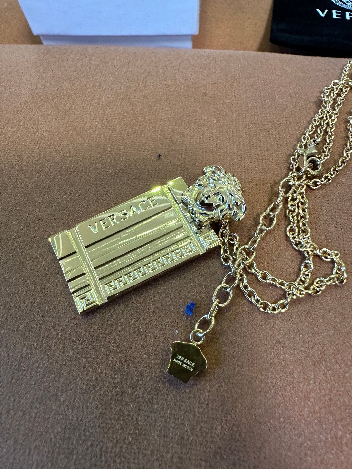 Versace Medusa Gold-Tone Pendant Necklace