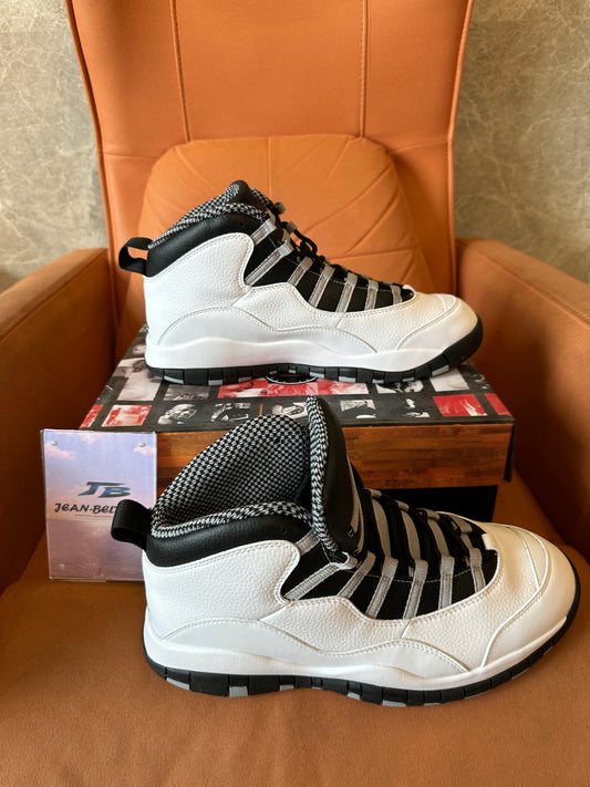 Air Jordan 10 Retro "Steel" High-Top Sneakers