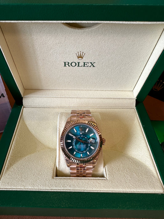 Rolex Sky-Dweller Rose Gold Blue Dial 41mm