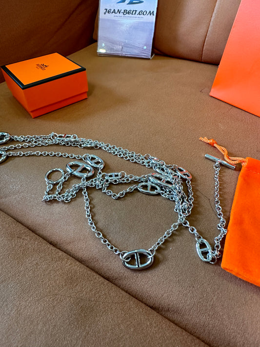 Hermès Farandole Necklace 160cm Sterling Silver