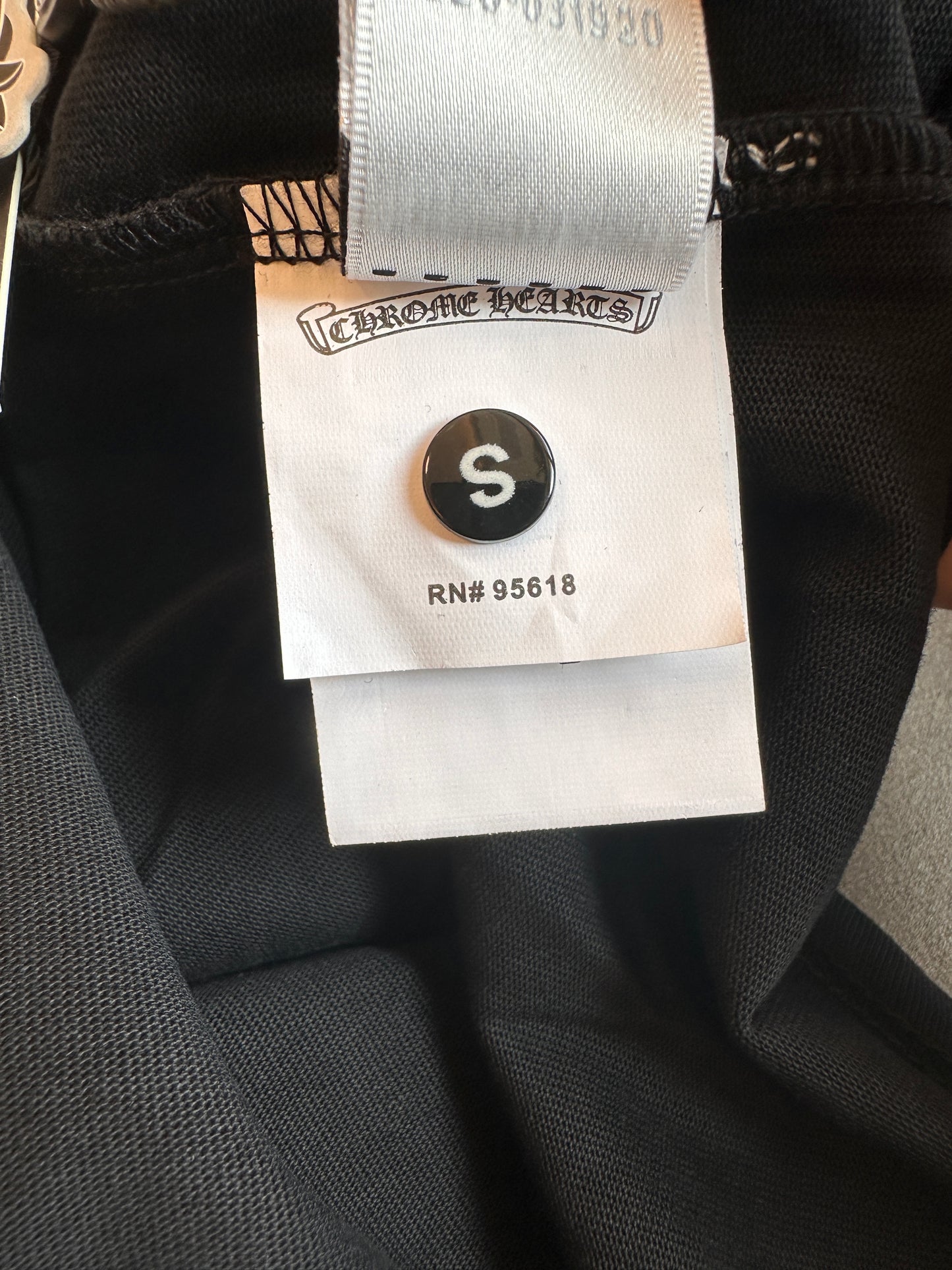 Camiseta negra de manga larga con llamas de Chrome Hearts x Matty Boy Sex Records
