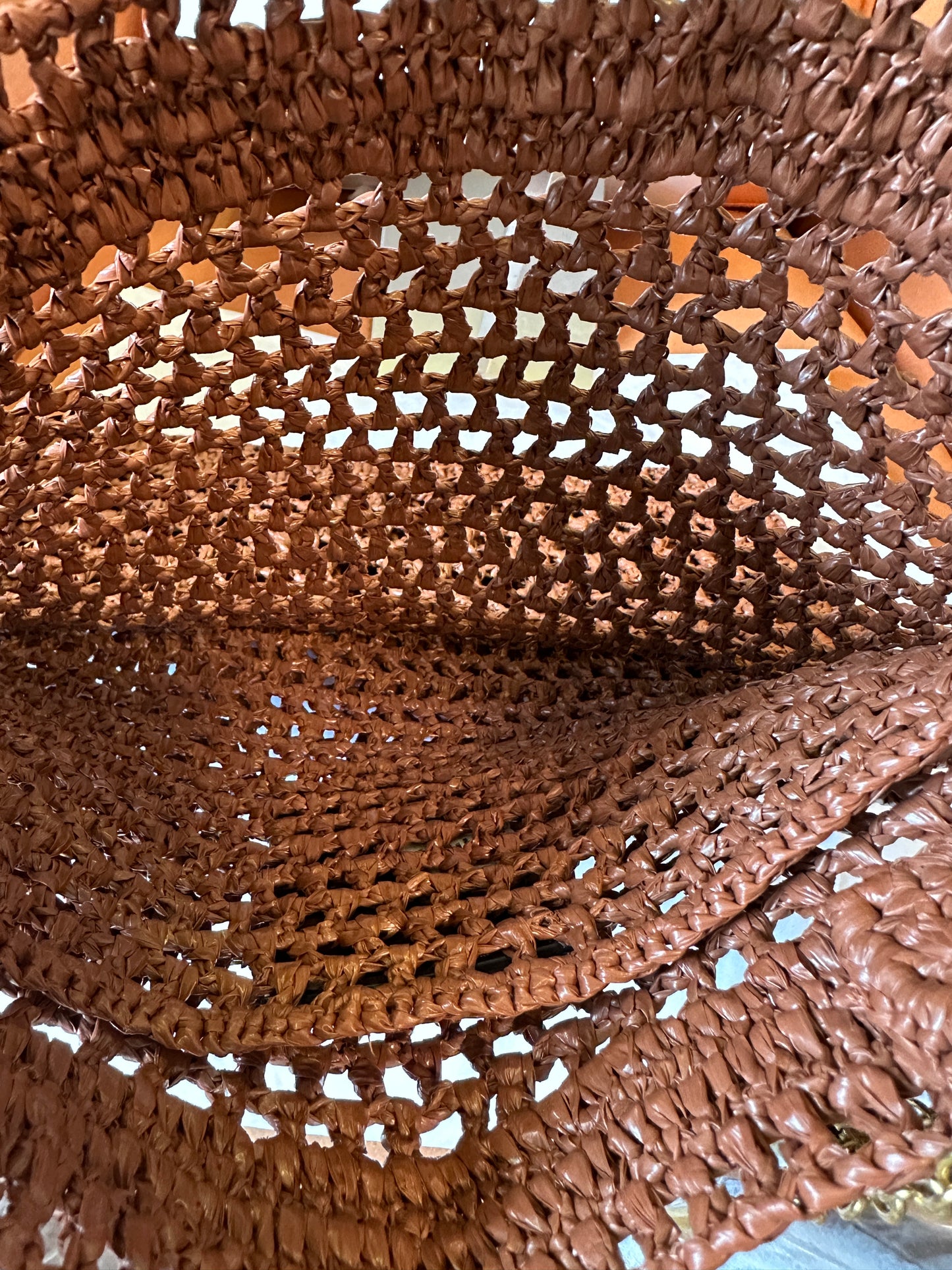 Chloé Woody Large Tote Bag in Brown Handwoven Raffia