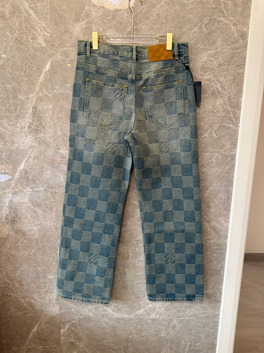 Louis Vuitton Damier Denim Jeans – Blue