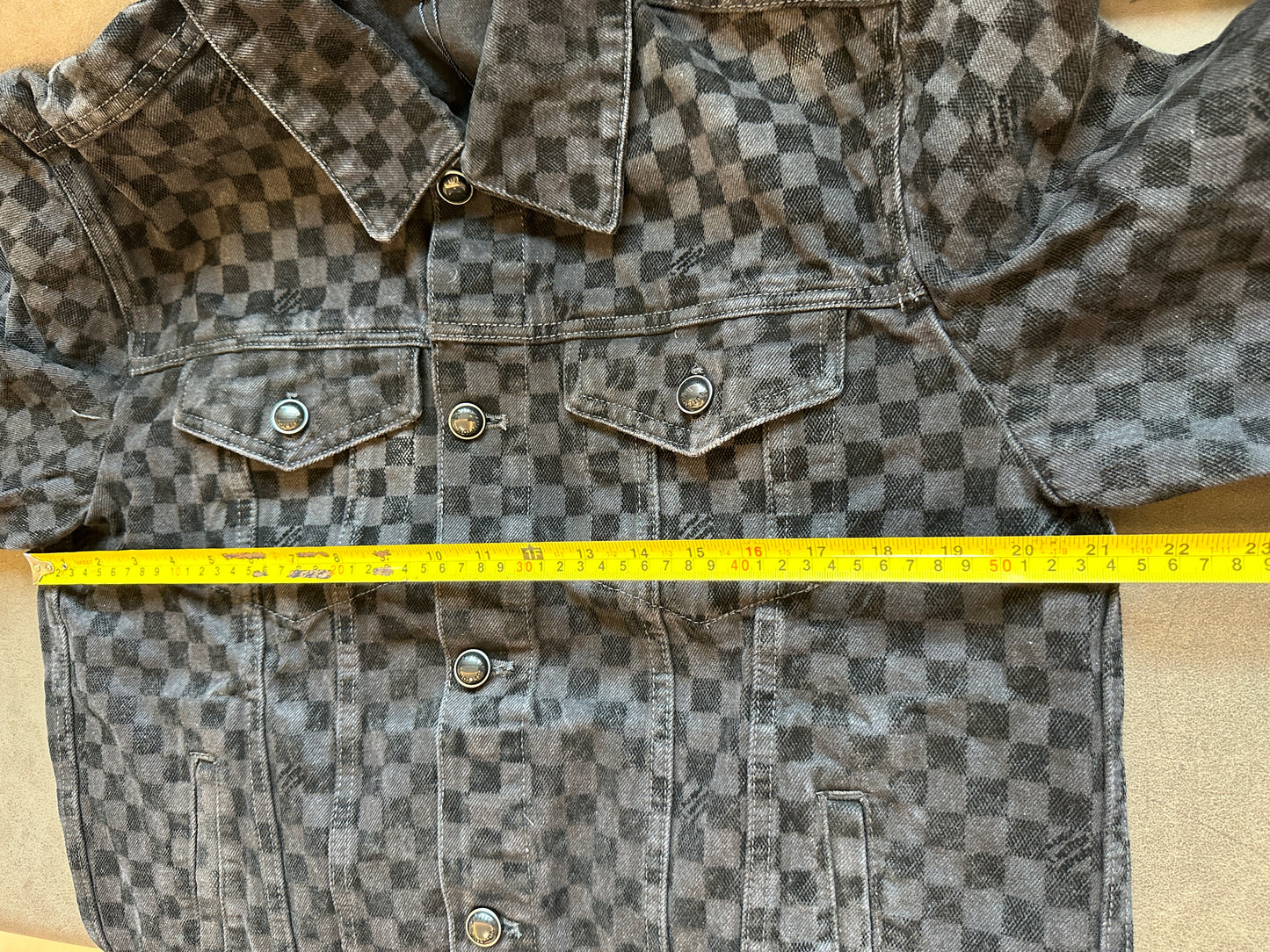 Louis Vuitton Black Checkerboard Denim Jacket