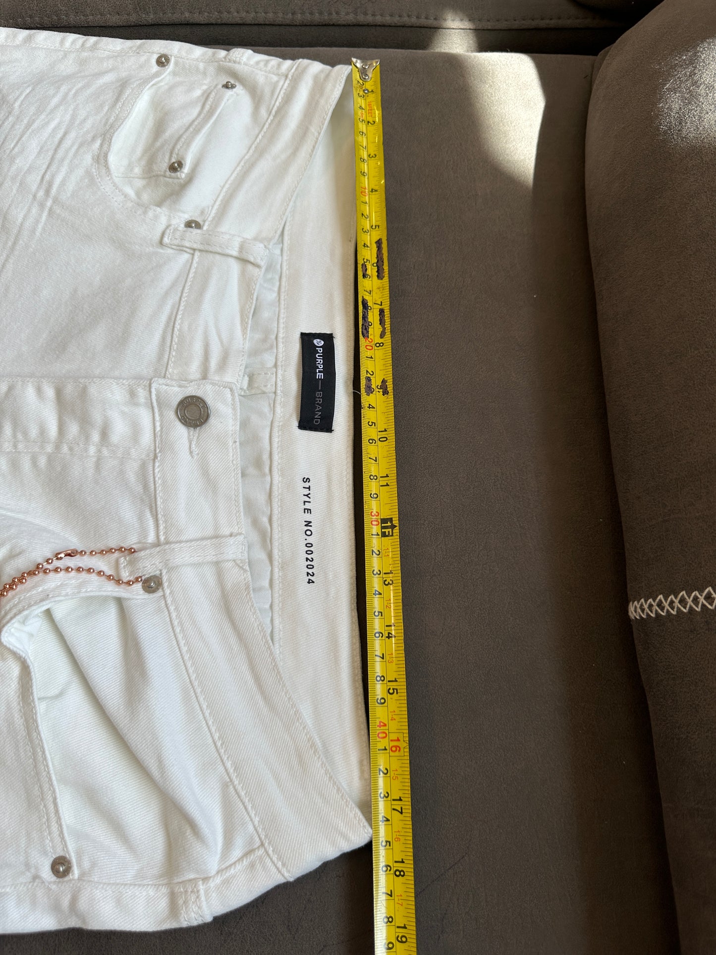 Purple Brand Distressed Skinny Jeans – White Paint-Splatter Denim