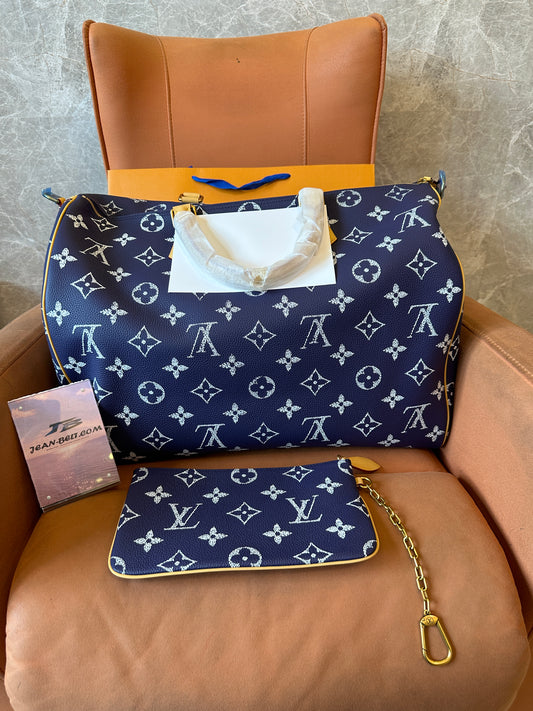 Louis Vuitton Keepall Bandoulière 50 Navy Monogram