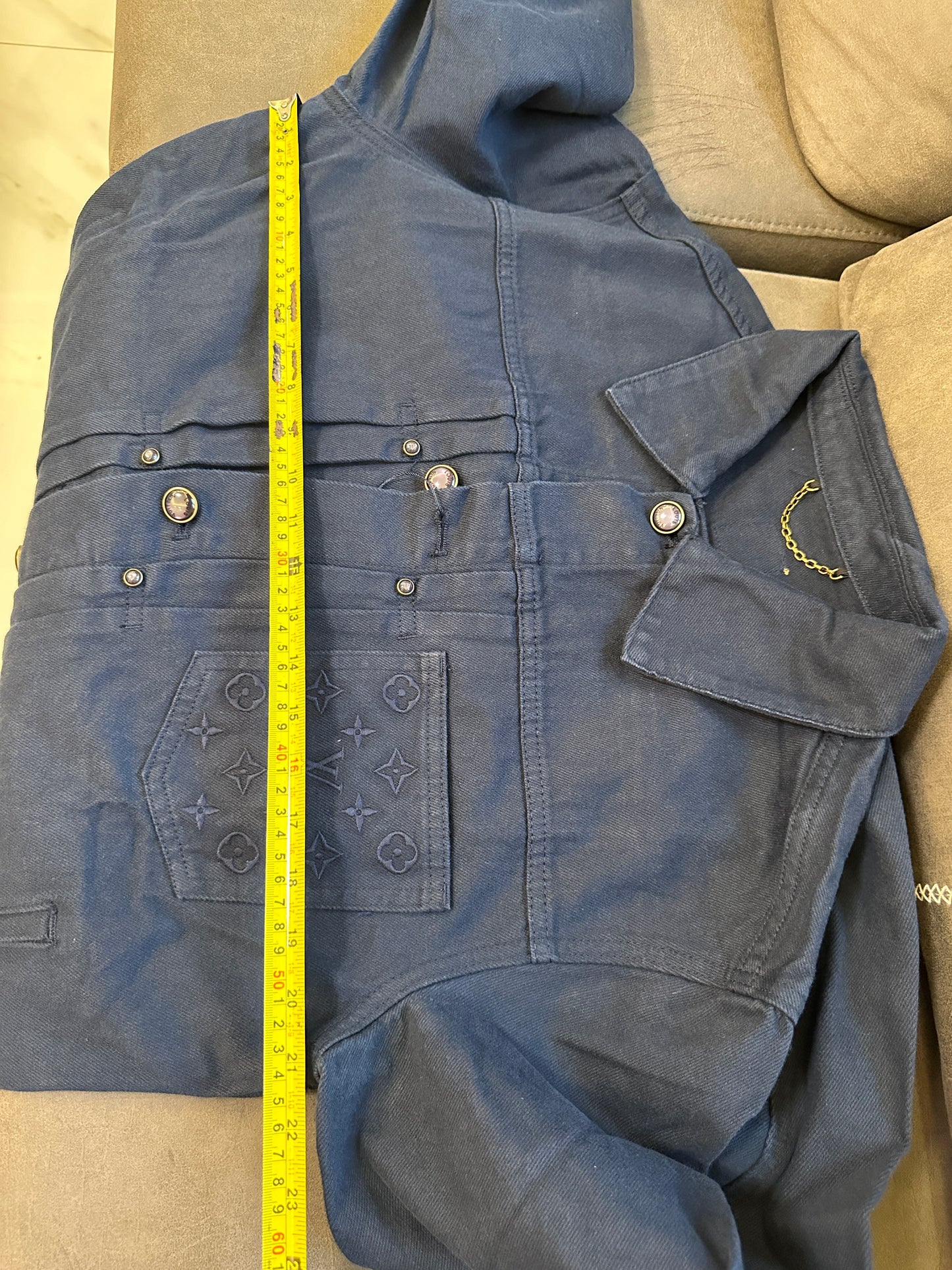 Louis Vuitton Monogram Pocket Denim Jacket Navy