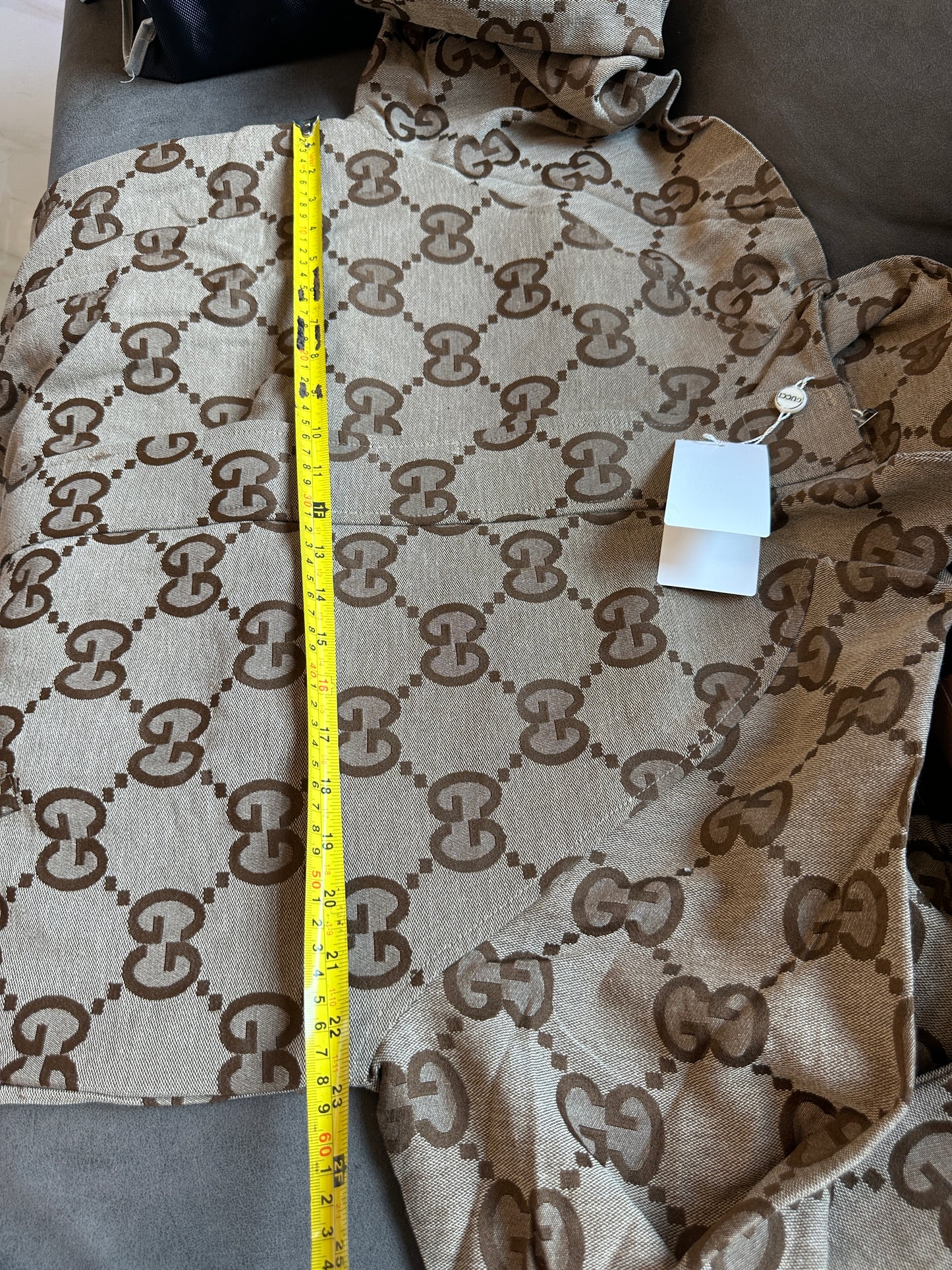 Gucci GG Monogram Zip Jacket Brown