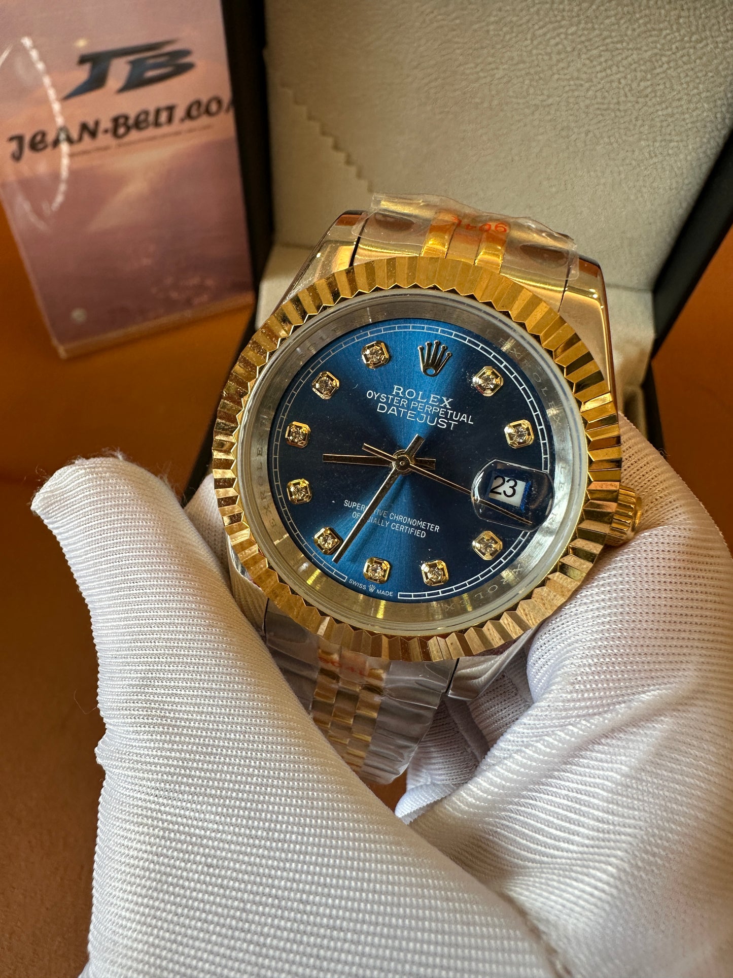 Rolex Datejust 36mm Blue Diamond Dial Two-Tone Watch