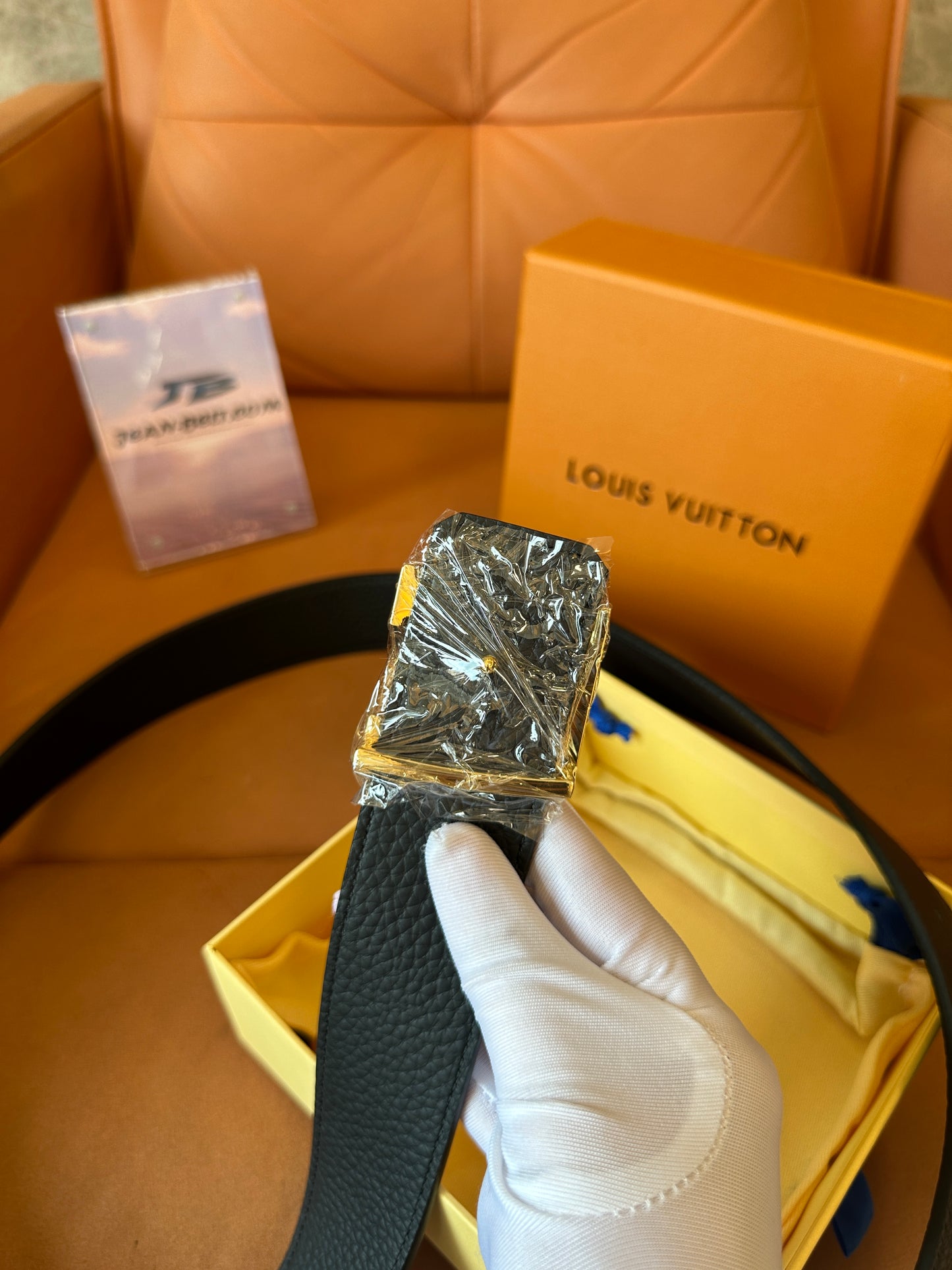 Louis Vuitton LV Initiales Belt Black Leather