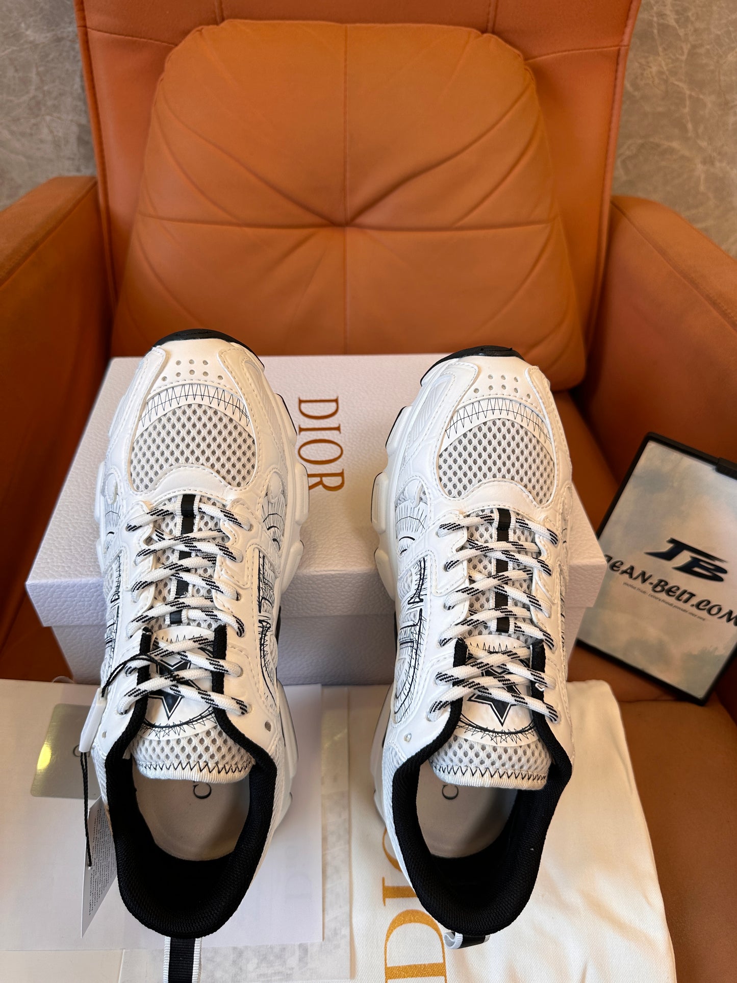 Zapatillas blancas de malla Dior B30