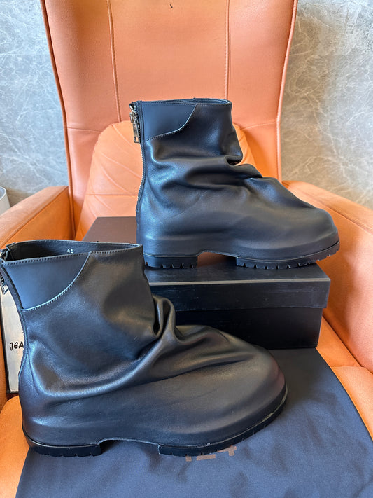 Botines de cuero negro de Rick Owens