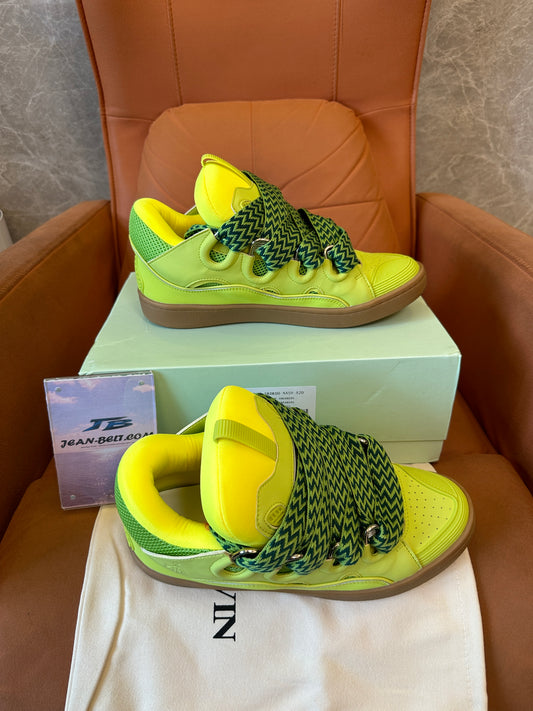 Lanvin Curb Sneakers FM-SKRK00-NASH-A20 in Neon Yellow and Green