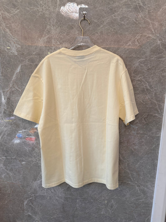Camiseta clásica con parche del logo de Jacquemus - amarillo pálido