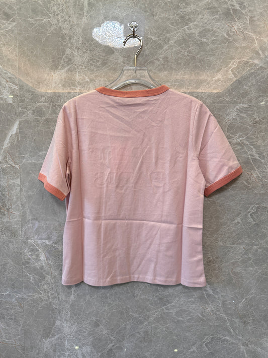 Celine Paris Vintage-Inspired T-shirt - Pink