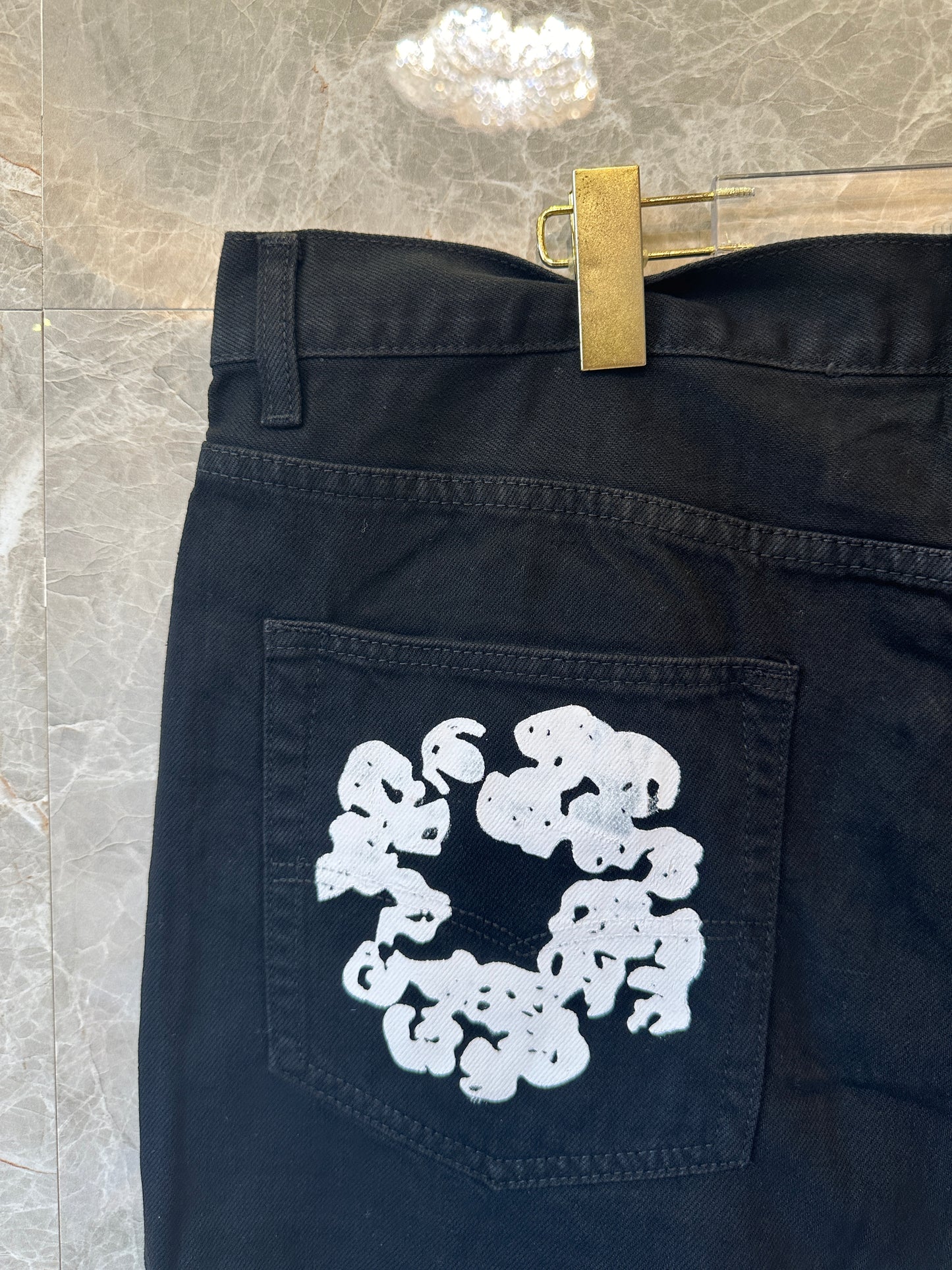 Denim Tears x Levi’s Cotton Wreath Calças de Ganga Pretas