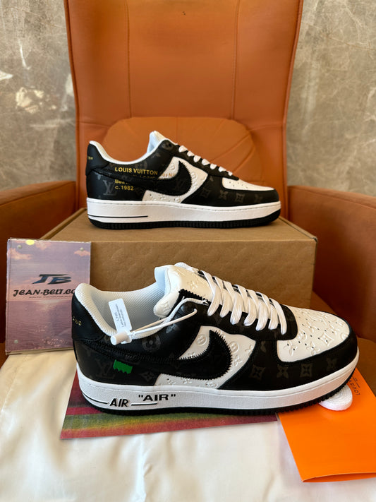 Louis Vuitton x Nike Air Force 1 Low Black White Monogram Sneaker