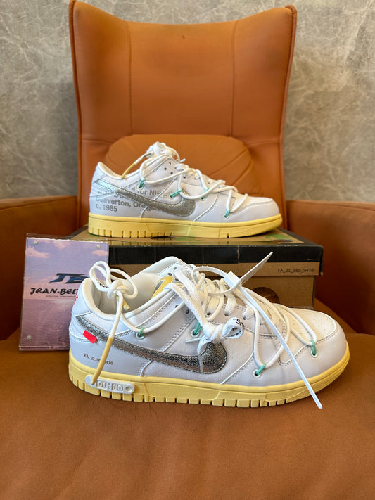 Nike x Off-White Dunk Low “Lot 18 of 50” White/Silver