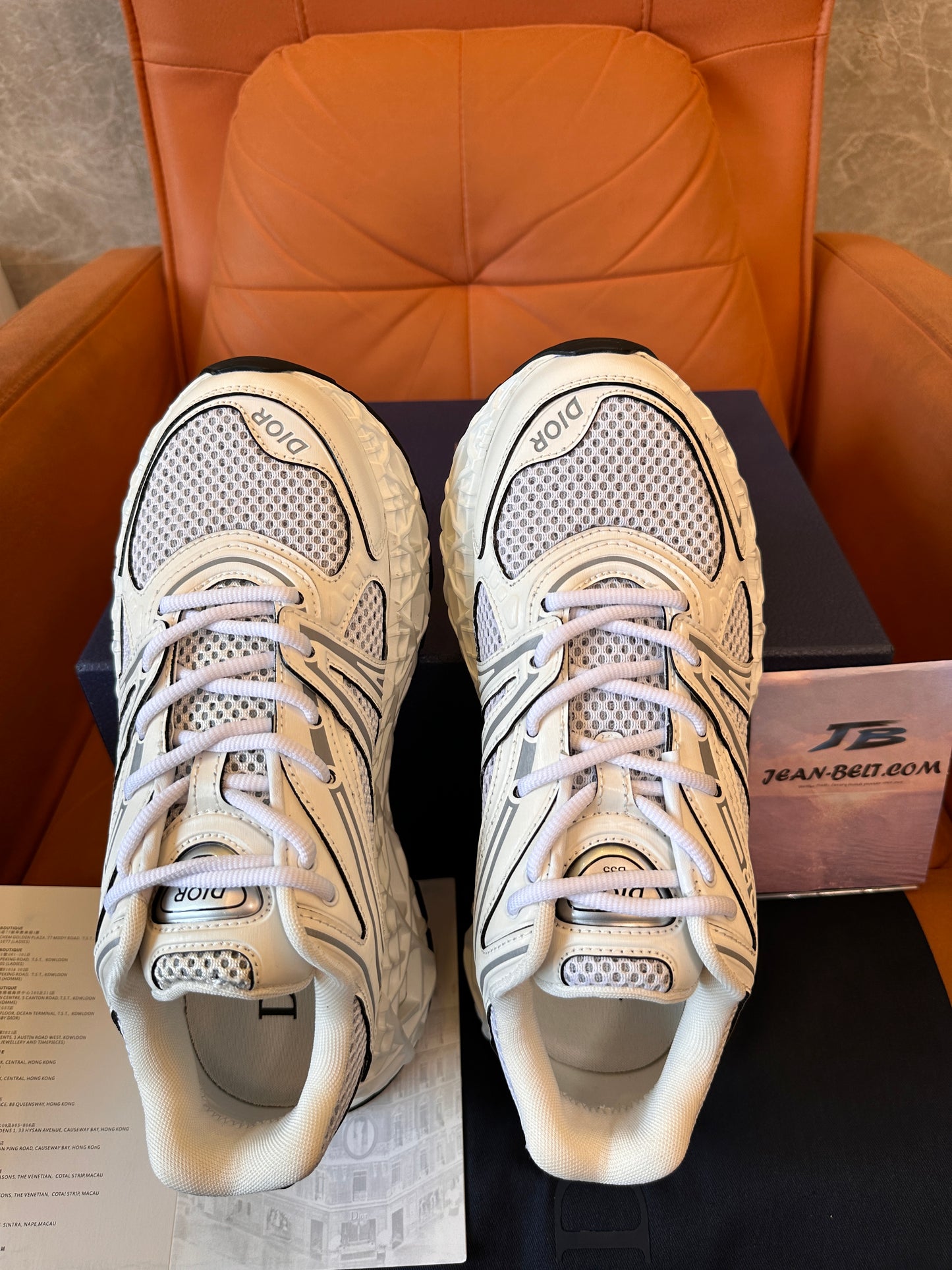 Zapatillas blancas de malla Dior B30
