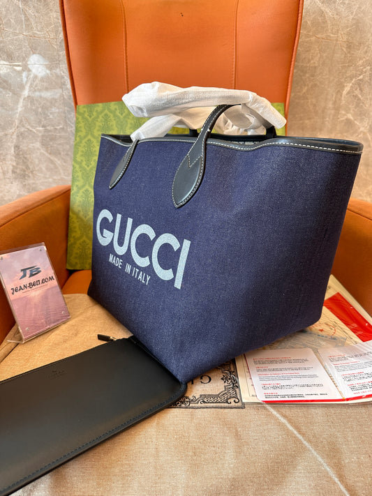 Gucci Large Denim Tote Bag
