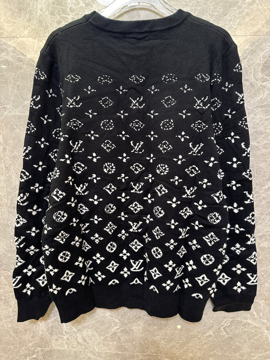 Louis Vuitton Monogram Jacquard Knit Sweater – Black