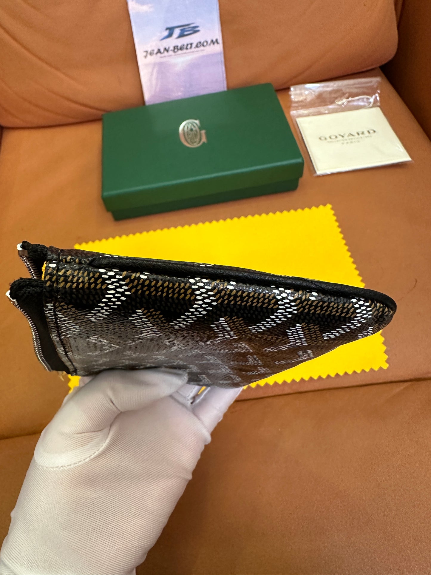 Goyard Saint Sulpice Card Holder – Black Goyardine Canvas
