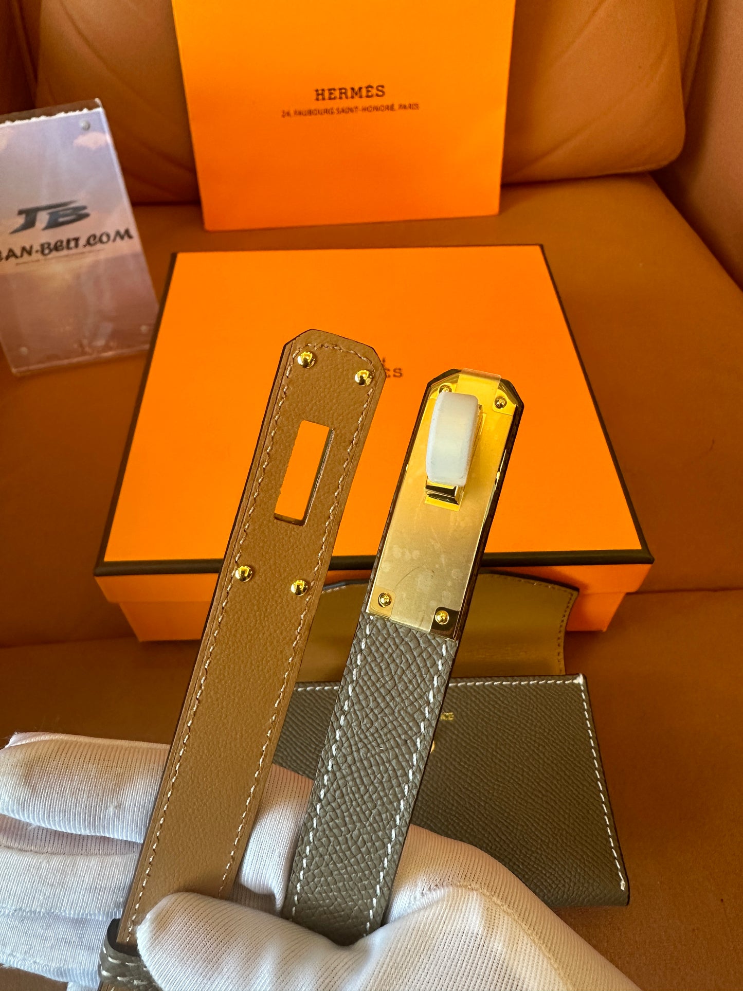 Hermès Mini Epsom Leather Belt Bag – Grey