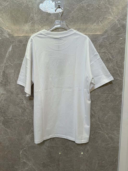 Dior white T-shirt with Distressed Logo Patch
