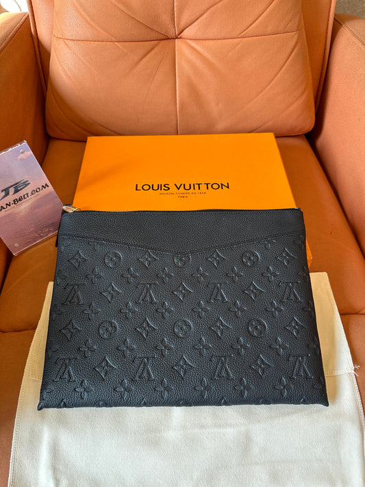 Louis Vuitton Monogram Empreinte Leather Zipper Pouch