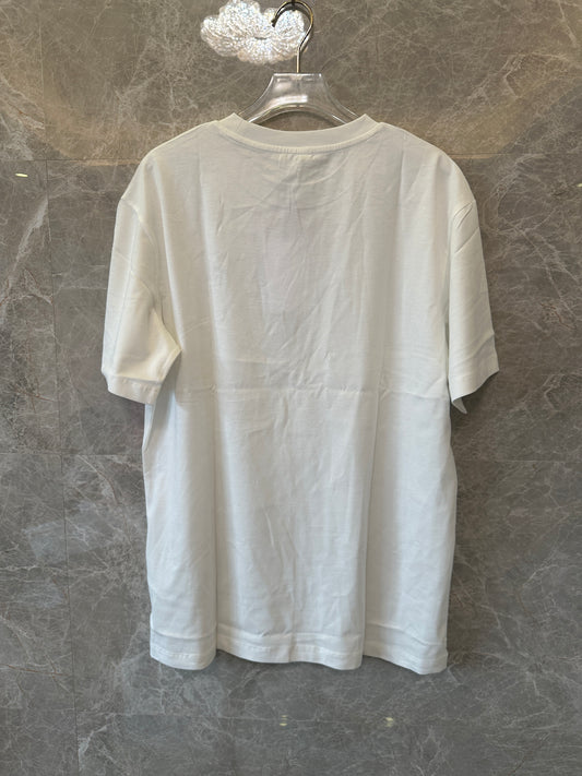Celine Triomphe Logo White Cotton T-shirt