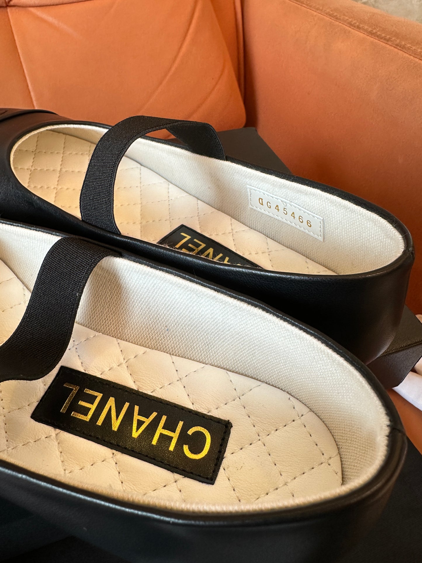 Chanel Quilted Leather Mary Jane Flats